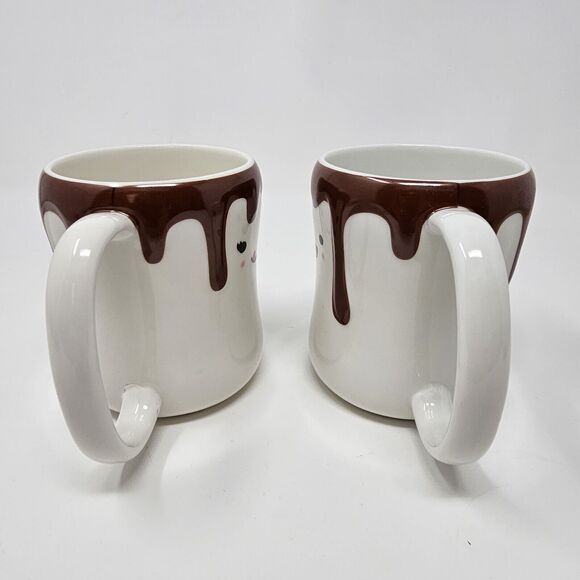 CandyRific Coffee Mugs (2) We Go Together Marshmallow Hot Chocolate Cocoa Cups - Picture 8 of 10